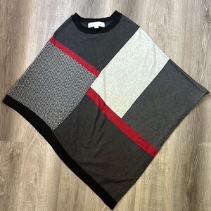 Asymmetrical Gray and Black Boxy Tunic